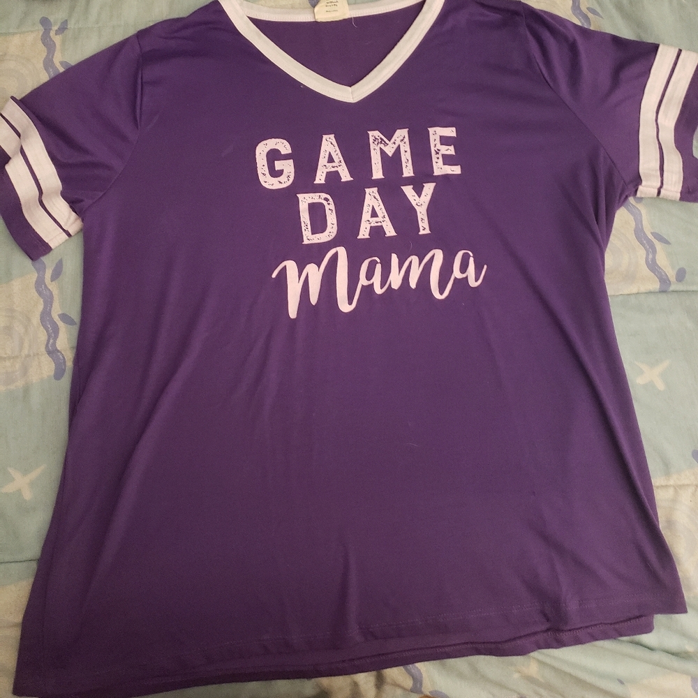 Purple Game Day Mama T-Shirt